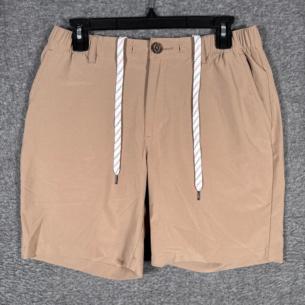 Chubbies Everywear Shorts Mens Medium Beige 8" Inseam Lined Stretch Performance